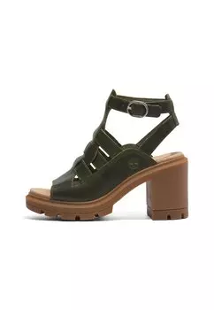Босоножки на высоком каблуке ALLINGTON HEIGHTS FISHERMAN Timberland, цвет dark green full grain