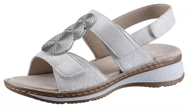 Босоножки на высоком каблуке ARA Sandals, серебряный