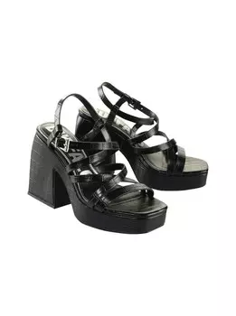 Босоножки на высоком каблуке Buffalo, черный