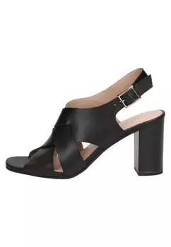 Босоножки на высоком каблуке Caprice, цвет black nappa