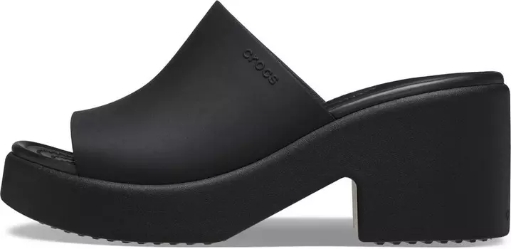 Босоножки на высоком каблуке Crocs Mules Brooklyn, черный