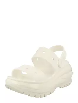 Босоножки на высоком каблуке Crocs Sandals Classic Mega Crush, белый