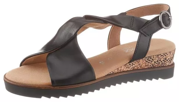 Босоножки на высоком каблуке GABOR Strap Sandals, черный