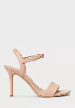 Босоножки на высоком каблуке GWEN NAPPA LEATHER SANDAL Lauren Ralph Lauren, светло-розовый