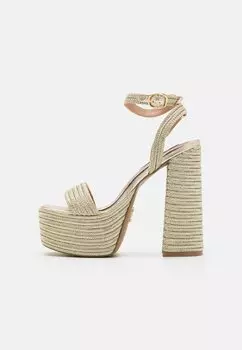 Босоножки на высоком каблуке LAYERED Steve Madden, цвет light gold