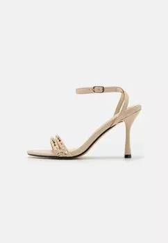 Босоножки на высоком каблуке LEATHER Zign Studio, цвет off-white