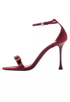 Босоножки на высоком каблуке Mango, красный