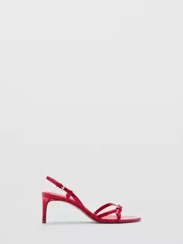 Босоножки на высоком каблуке MANGO Strap Sandals CHAI, красный