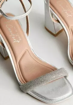 Босоножки на высоком каблуке New Look, серый