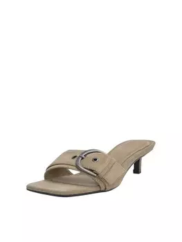 Босоножки на высоком каблуке Pull&Bear Mules, серо-коричневый