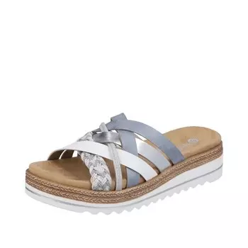 Босоножки на высоком каблуке REMONTE Mules, цвет smoke grey/light grey
