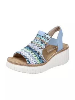 Босоножки на высоком каблуке Rieker Sandals, пастельный синий