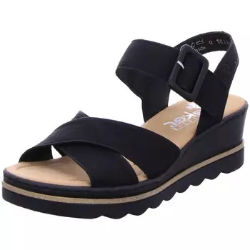 Босоножки на высоком каблуке Rieker Strap Sandals, черный