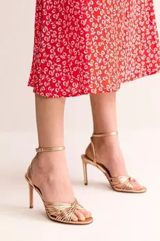 Босоножки на высоком каблуке с перекрученной передней частью Boden, желтый