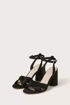 Босоножки на высоком каблуке с узлом спереди Monsoon, черный