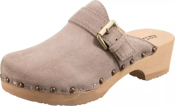 Босоножки на высоком каблуке SOFTCLOX Clogs Tomma, серо-коричневый