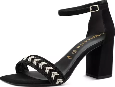 Босоножки на высоком каблуке Tamaris Strap Sandals, черный