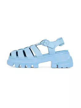Босоножки на высоком каблуке Tommy Jeans Sandals, светло-синий
