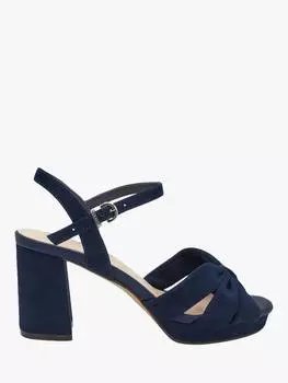 Босоножки nerita на широкой платформе и каблуке Paradox London, темно-синий