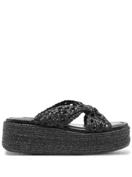 Босоножки New Zeppa Damier 20 на платформе Casadei, черный