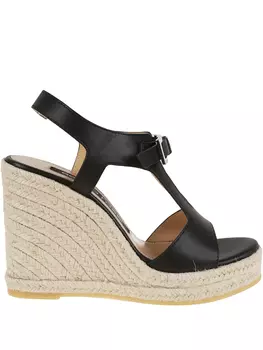 Босоножки Nora Espadrille на танкетке Sergio Rossi, черный