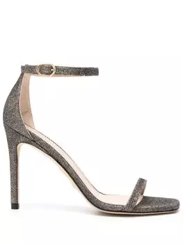 Босоножки Nudistcurve 100 Stuart Weitzman, серебристый