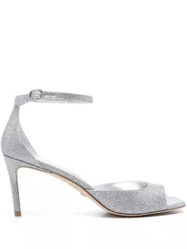 Босоножки Nudistia 85 Stuart Weitzman, серебристый