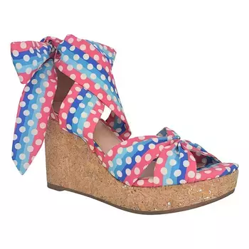 Босоножки Orabelle с завязками на танкетке Impo, розовый