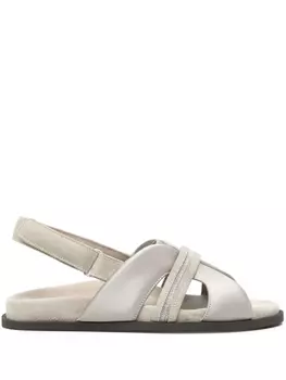 Босоножки Peserico Punto Luce с деталями, зеленый