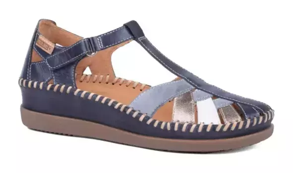 Босоножки PIKOLINOS "CADAQUES", летняя обувь, босоножки, танкетка, с характерным рантовым швом, синий