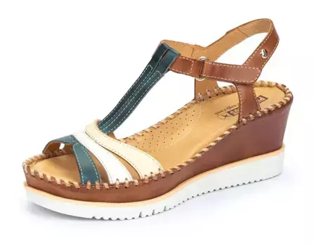 Босоножки PIKOLINOS на танкетке "AGUADULCE", летняя обувь, босоножки, танкетка, с маленьким логотипом, коричневый