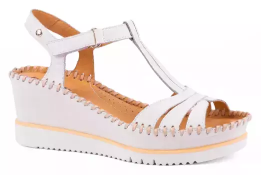 Босоножки PIKOLINOS на танкетке "AGUADULCE", летняя обувь, босоножки, танкетка, с регулируемой застежкой-липучкой, цвет Natur