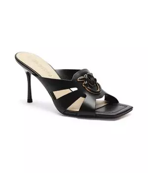 Босоножки Pinko кожаные на шпильке, черный