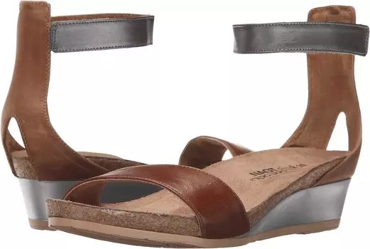 Босоножки Pixie Naot, цвет Maple Brown Leather/Latte Brown Leather/Mirror Leather