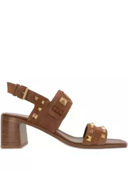 Босоножки Plaster Caster 60 с заклепками VALENTINO GARAVANI, коричневый