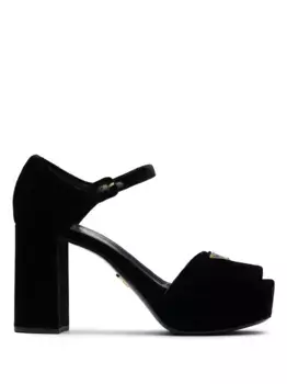 Босоножки Plateau 95 на платформе Prada, черный