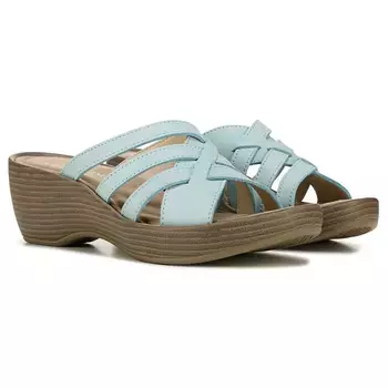 Босоножки Poppy с эффектом памяти на танкетке Eastland, голубой