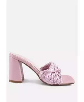 босоножки Pout Pro с плетеной отделкой из рафии London Rag, розовый