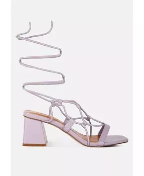 Босоножки Provoked на блочном каблуке со шнуровкой London Rag, черный