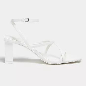 Босоножки Pull&Bear Heeled With Crossover Straps, белый