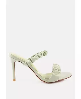 босоножки Qualie на шпильке со сборками и ремешками London Rag, зеленый
