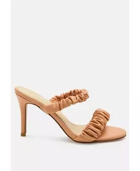 босоножки Qualie на шпильке со сборками и ремешками London Rag, оранжевый