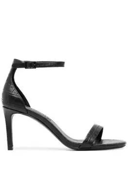 Босоножки Quelle III с тиснением под крокодила Senso, черный