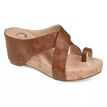 Босоножки Rayna на танкетке Journee, коричневый