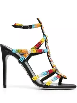 Босоножки Rebecca 105мм Ren Caovilla, оранжевый