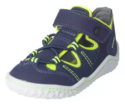 Босоножки Ricosta "Jeff WMS: нормальный", с резинкой и ремешком на липучке, желтый