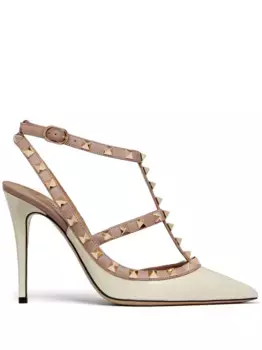 Босоножки Rockstud 100 VALENTINO GARAVANI, нейтральный