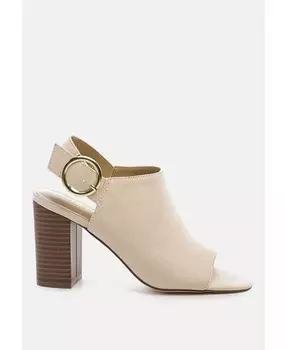 босоножки Roisin из искусственной замши на наборном каблуке London Rag, розовый