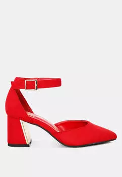 Босоножки rory с металлическим ремешком и блочным каблуком London Rag, красный