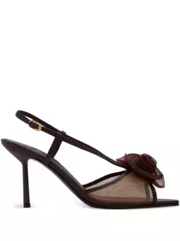 Босоножки Rose 90 с ремешком на пятке Le Silla, коричневый